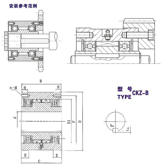 CKZ-B單向超越離合器結構圖